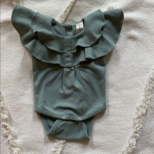 EUC Kate Quinn ruffle collar bodysuit